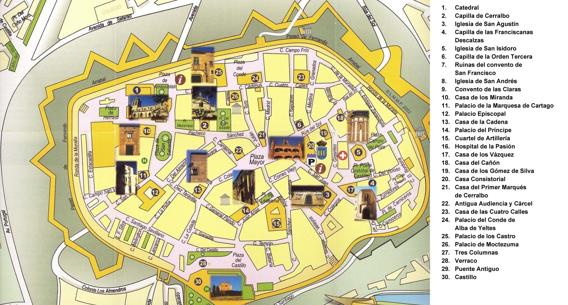 Mapa de Ciudad Rodrigo - Salamanca - España